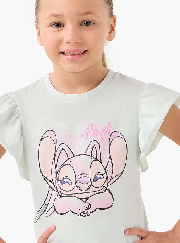 Stitch Print Top and Pyjama Set