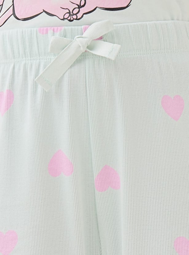 Stitch Print Top and Pyjama Set