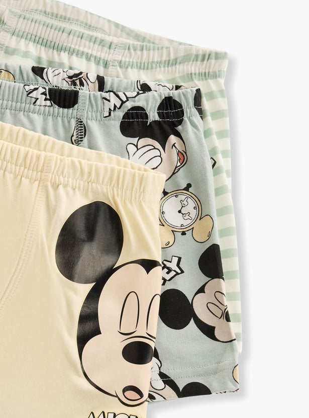 Mickey Mouse Print Trunks - Set of 3