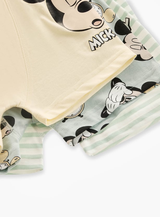 Mickey Mouse Print Trunks - Set of 3