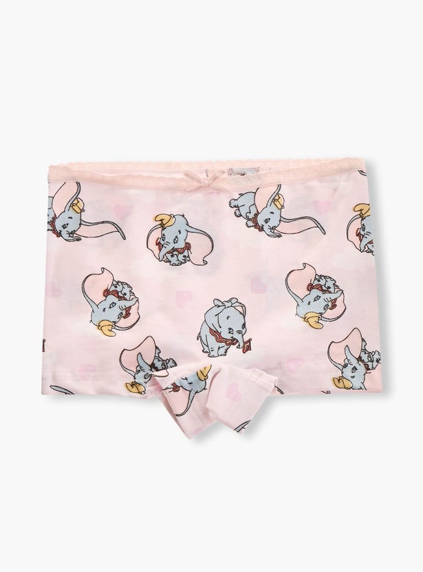Juniors Dumbo Print Boyshorts with Bow Detail - Set of 3