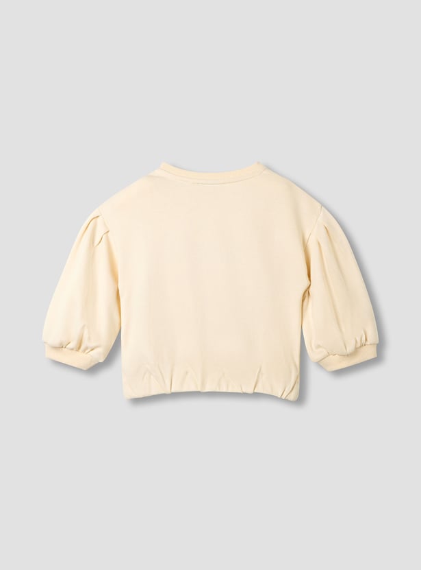 Juniors Heart Print Pullover