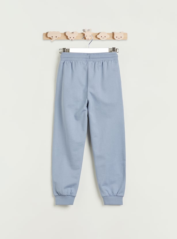 Juniors Slogan Print Joggers with Elasticated Waistband and Pockets