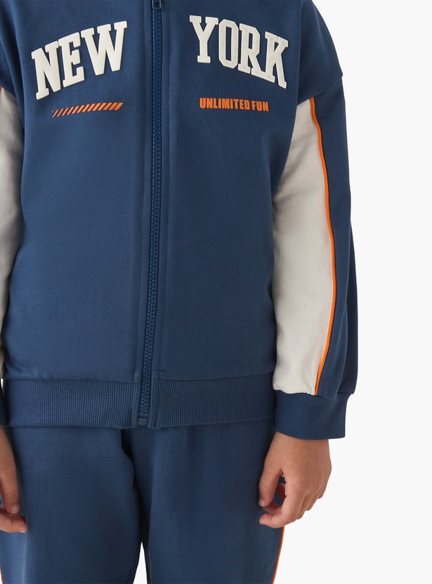 Juniors Piping Accent Jacket and Joggers Set