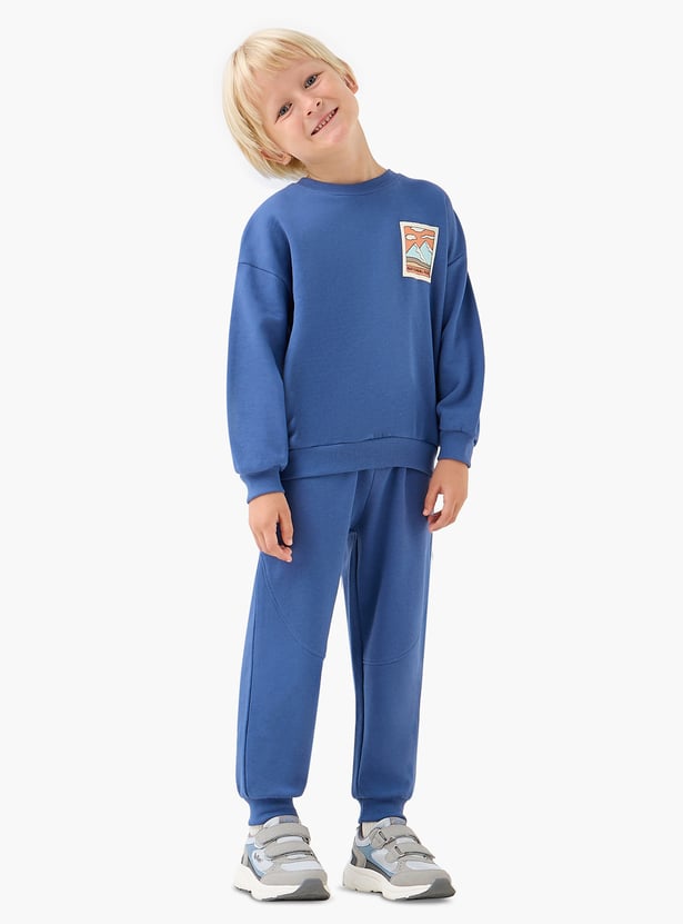 Juniors Graphic Print Sweatshirt and Joggers Set