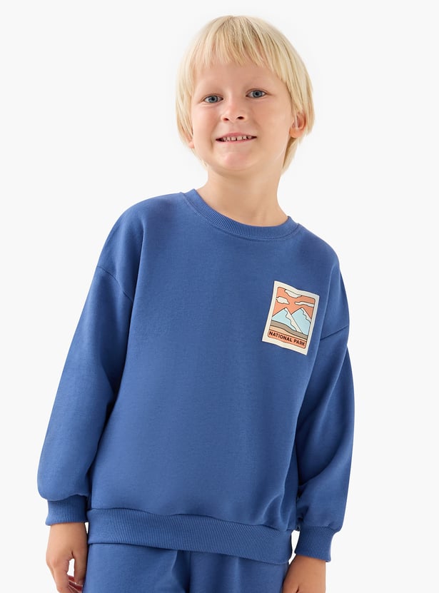 Juniors Graphic Print Sweatshirt and Joggers Set