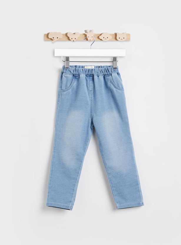 Juniors Washed Elasticated Jeans