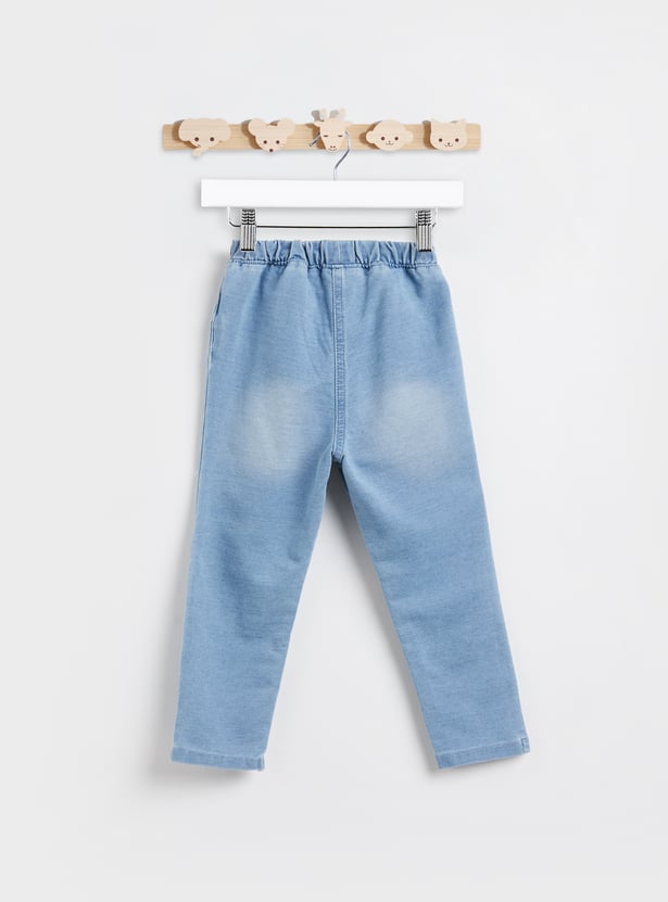 Juniors Washed Elasticated Jeans
