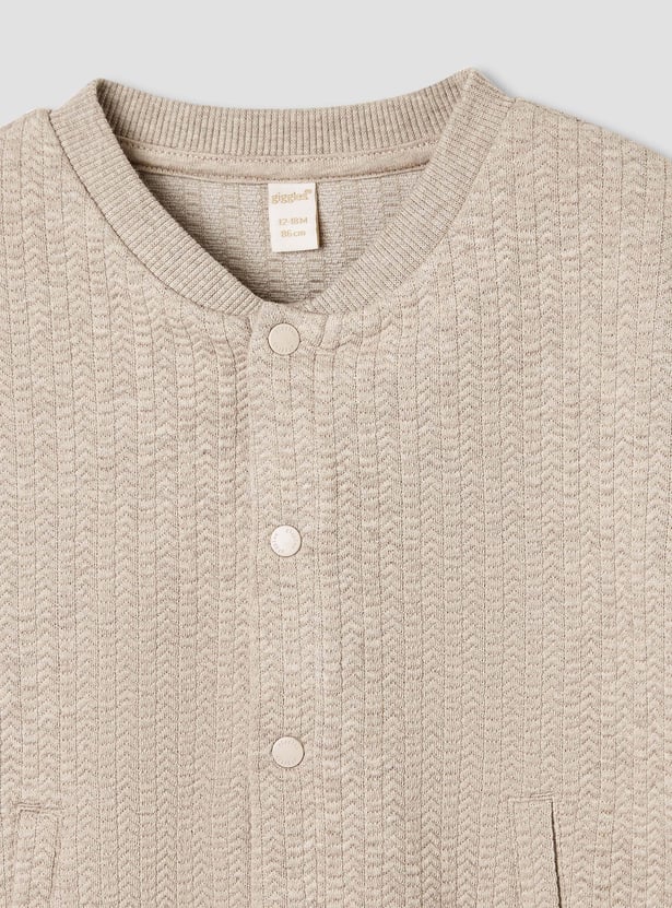 Giggles Textured Button Through Jacket and Jogger Set