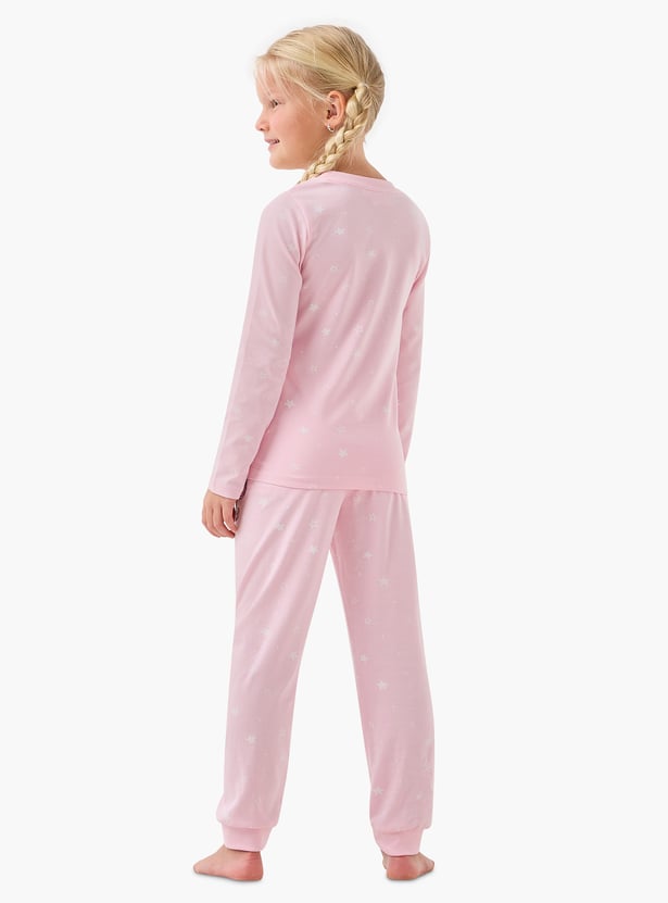 Juniors Unicorn Print T-shirt and Pyjama Set