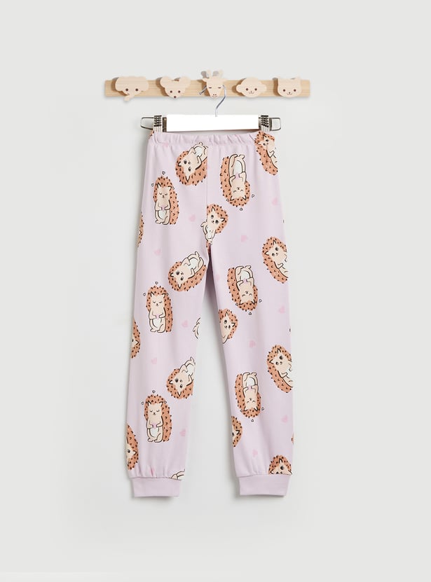 Juniors Hedgehog Print T-shirt and Pyjama Set