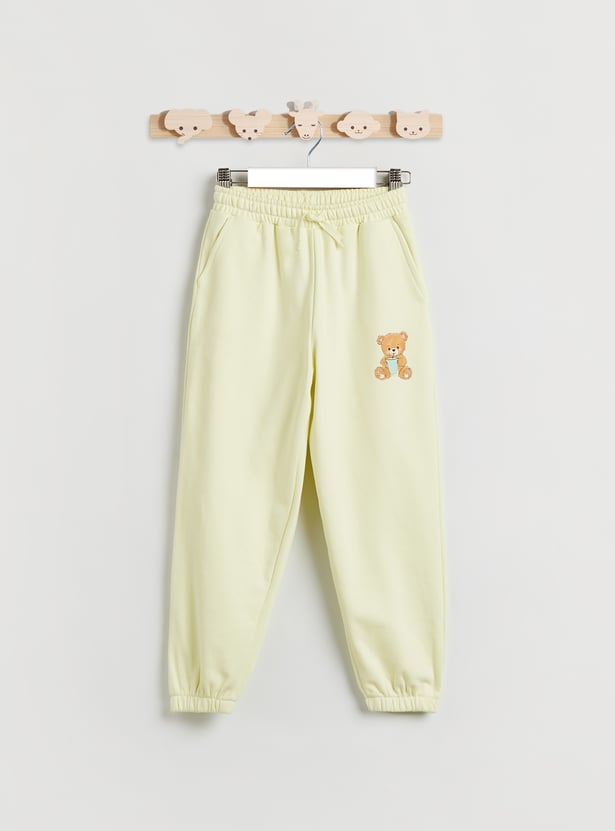 Juniors Teddy Print Joggers with Pockets