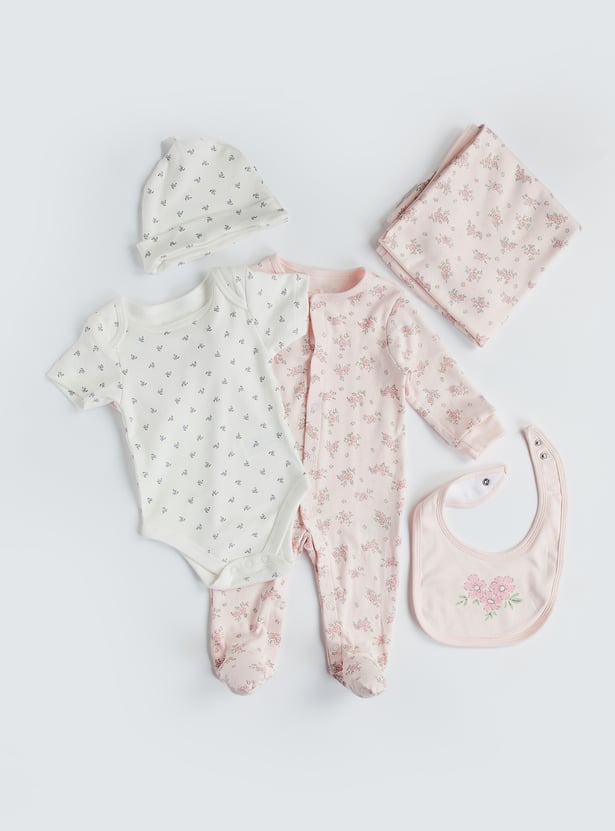 Juniors 5-Piece Floral Printed Clothing Set