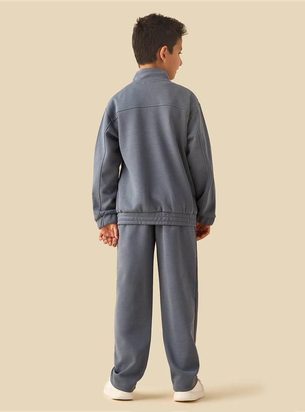 High Neck Sweatshirt and Track Pants Set