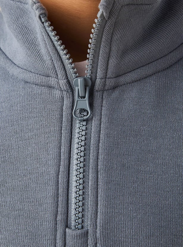 High Neck Sweatshirt and Track Pants Set