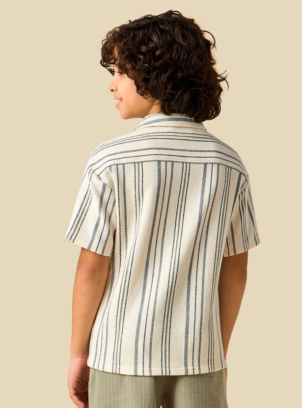 Juniors Striped Shirt with Pocket