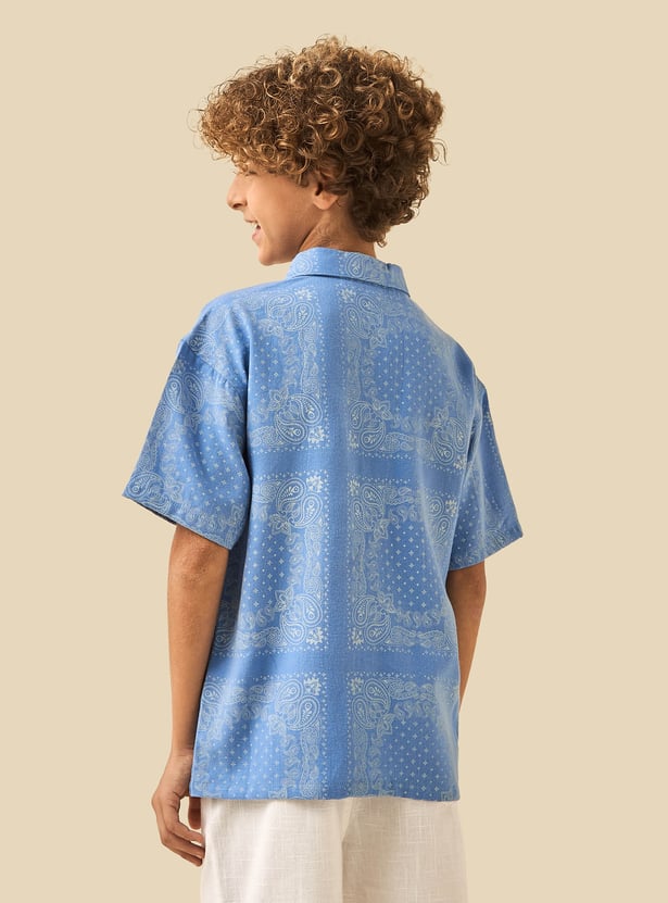 Juniors Paisley Print Shirt