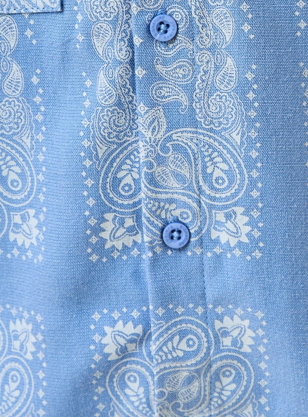 Juniors Paisley Print Shirt