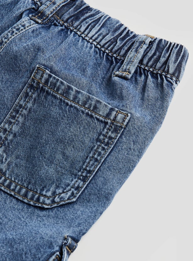 Juniors Washed Mid-Rise Jogger Jeans