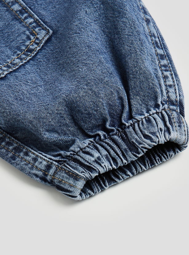 Juniors Washed Mid-Rise Jogger Jeans