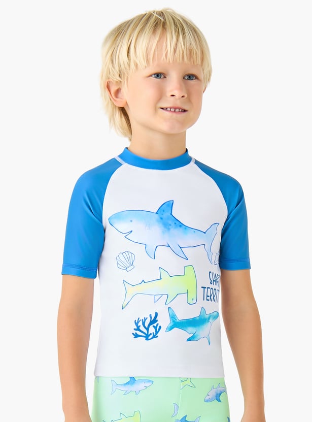 Juniors Printed Rash Guard Set