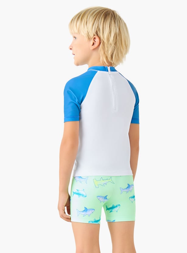 Juniors Printed Rash Guard Set