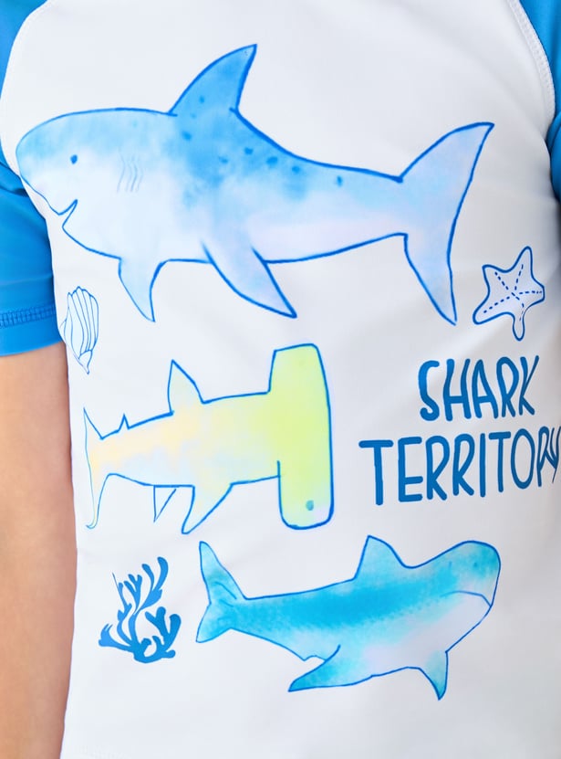 Juniors Printed Rash Guard Set