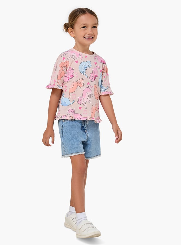 Juniors Printed T-shirt - Set of 2