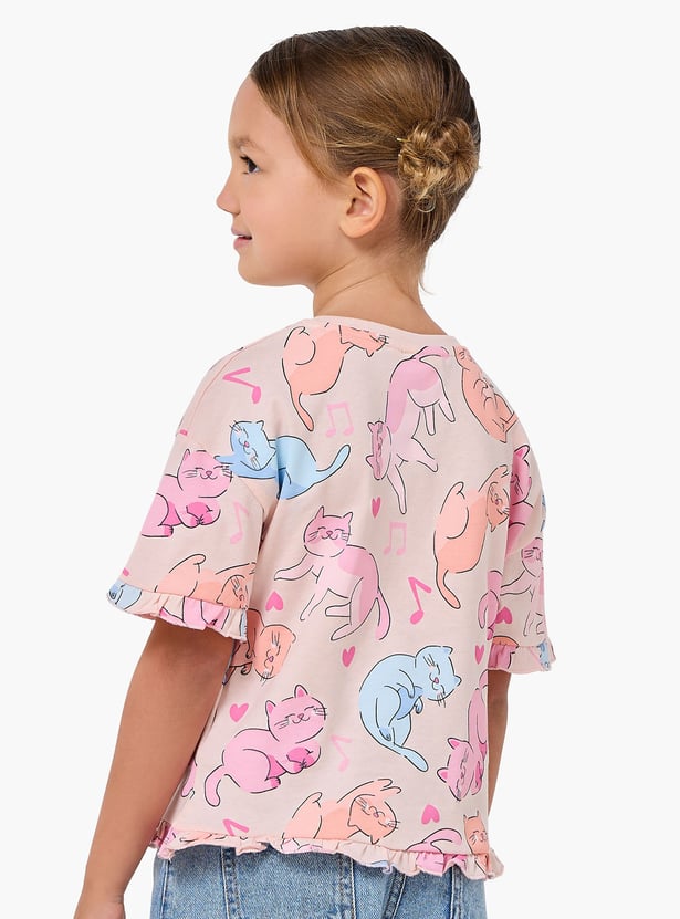 Juniors Printed T-shirt - Set of 2