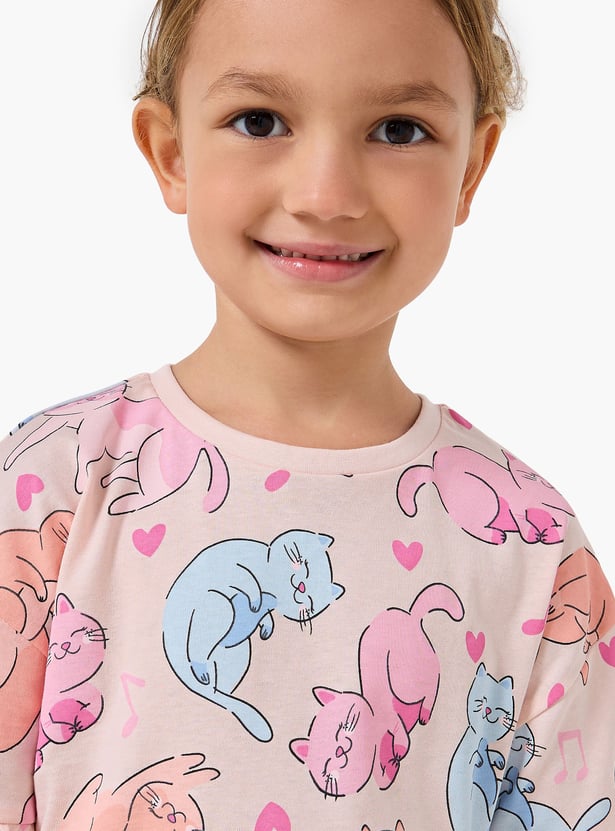 Juniors Printed T-shirt - Set of 2