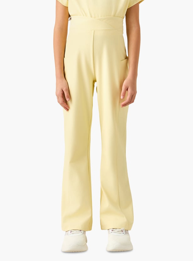 Kappa Ribbed Flared Trousers