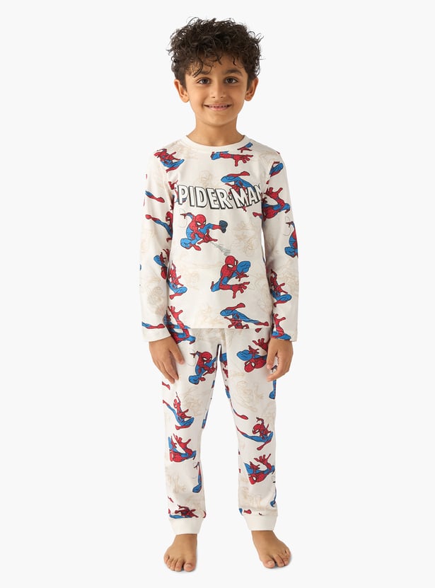 Juniors Spider-Man Print T-shirt and Pyjama Set - Set of 2