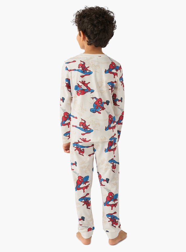 Juniors Spider-Man Print T-shirt and Pyjama Set - Set of 2