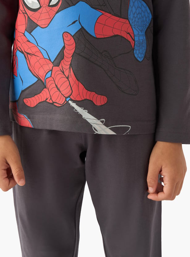 Juniors Spider-Man Print T-shirt and Pyjama Set - Set of 2