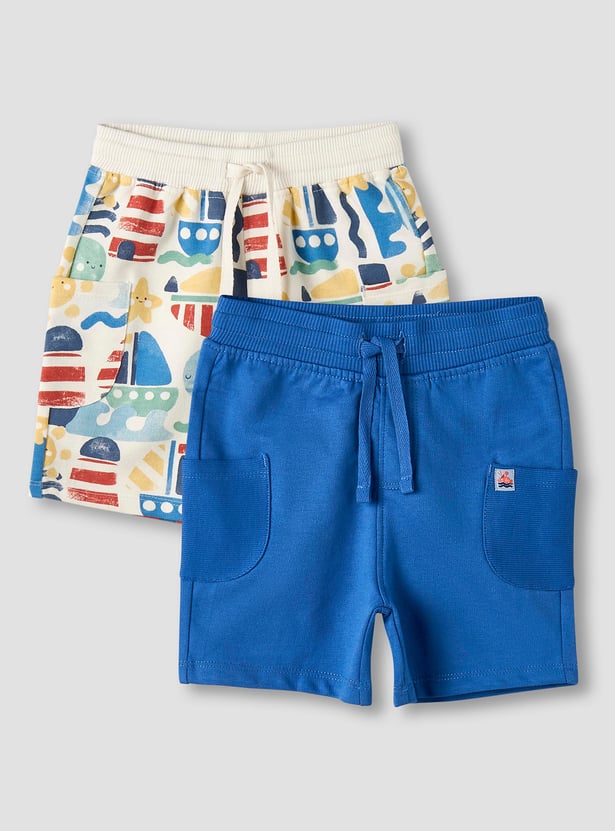 Juniors Assorted Drawstring Waist Shorts - Set of 2