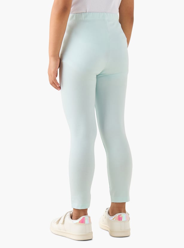 Juniors Solid Leggings with Elasticated Waistband