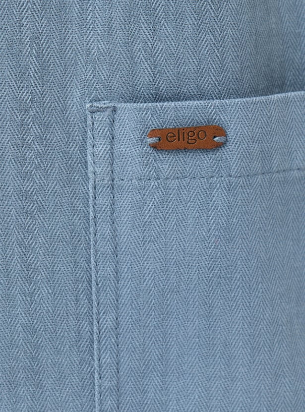 Textured Drawstring Waist Shorts