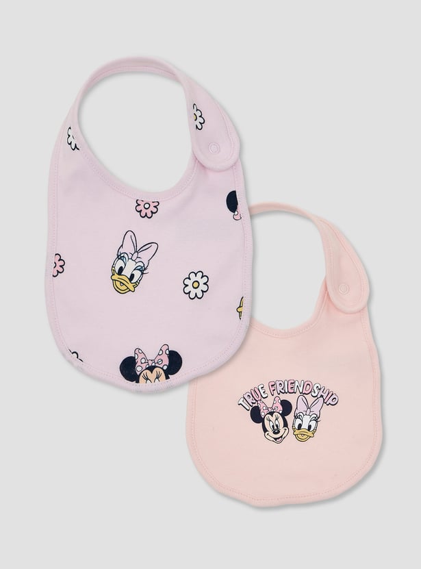 Juniors Minnie Mouse & Daisy Duck Print Bibs - Pack of 2
