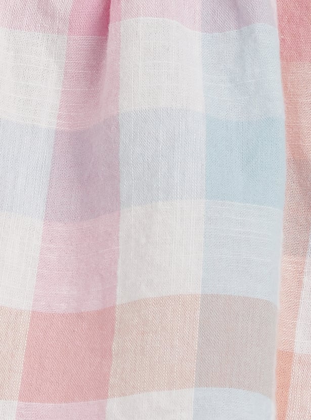 Juniors Gingham Check Top