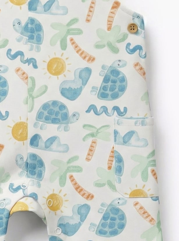 Juniors Graphic Print T-shirt and Dungaree Set