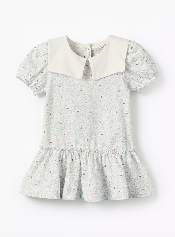 Juniors Floral Print Drop Waist Dress - Set of 2