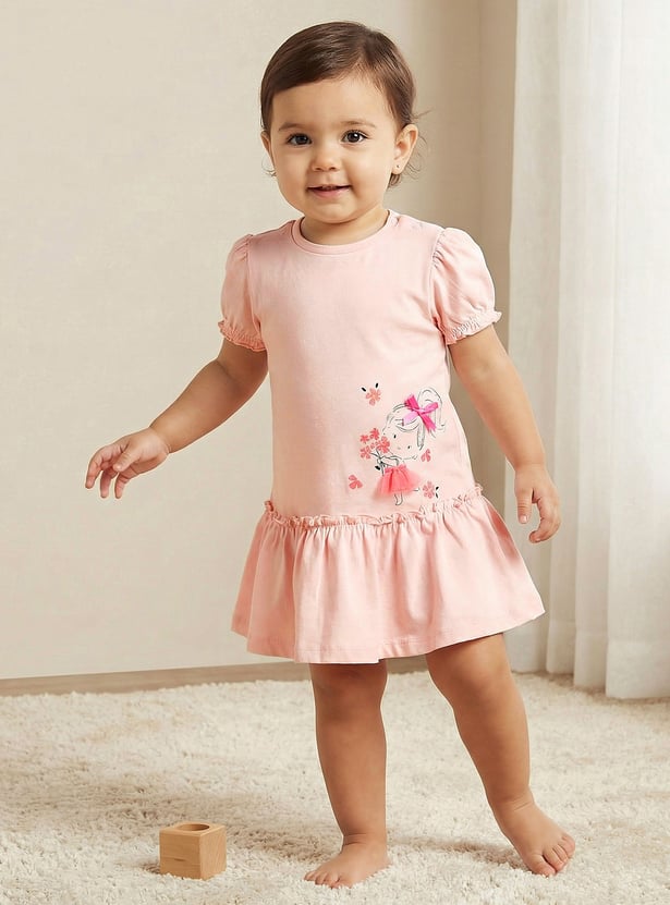 Juniors Floral Print Drop Waist Dresses - Set of 2