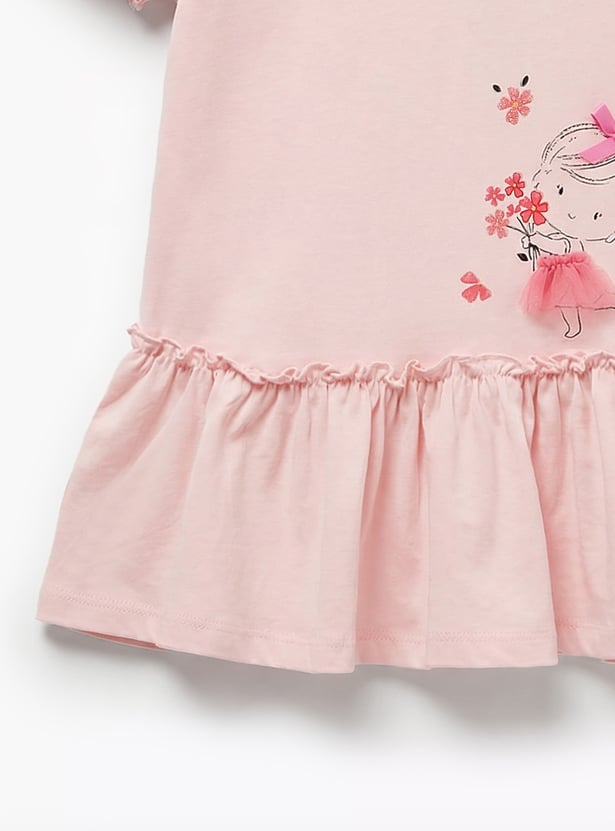 Juniors Floral Print Drop Waist Dresses - Set of 2