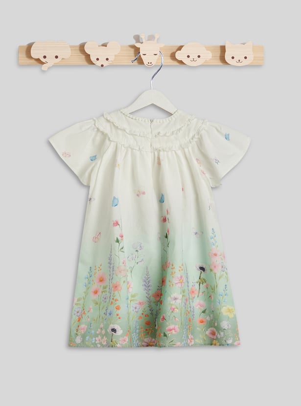 Juniors Floral Print A-line Dress