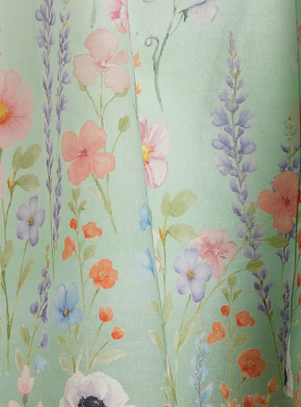 Juniors Floral Print A-line Dress