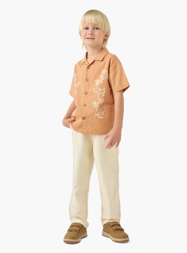 Floral Embroidered Shirt