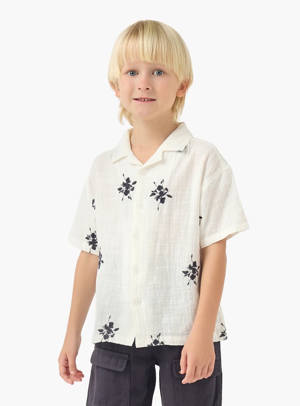 Floral Embroidered Shirt