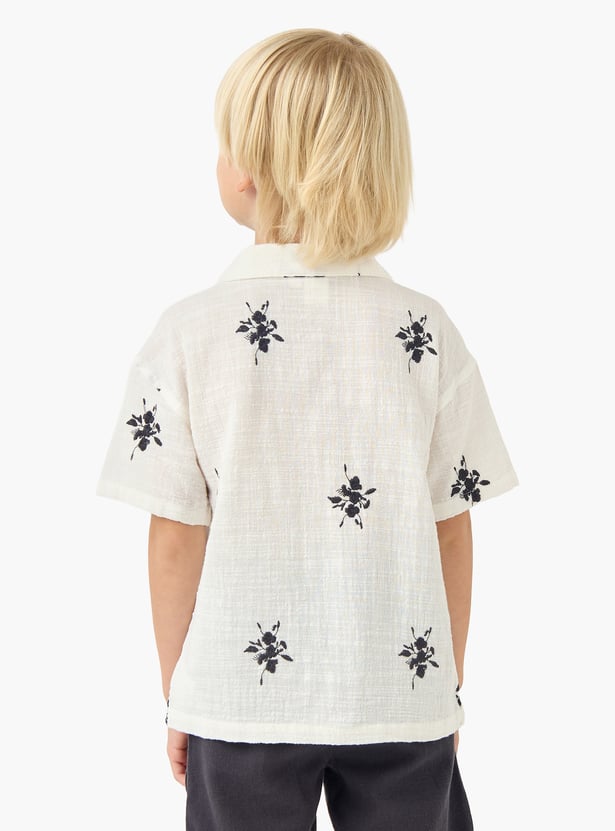 Floral Embroidered Shirt