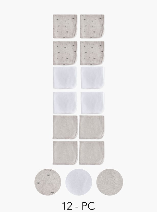 Juniors 12-Piece Assorted Wash Cloth Set - 27x25cm