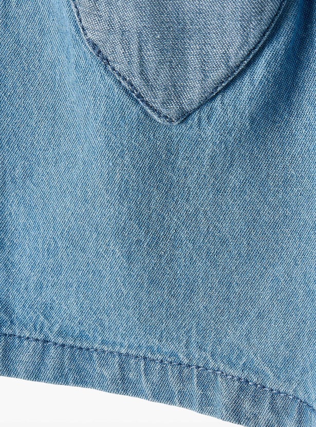 Juniors Heart Applique Denim Shorts